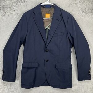 Boss Hugo Boss Mens Sport Coat Blazer 36R Dark Navy Blue 2 Button Closure Pocket